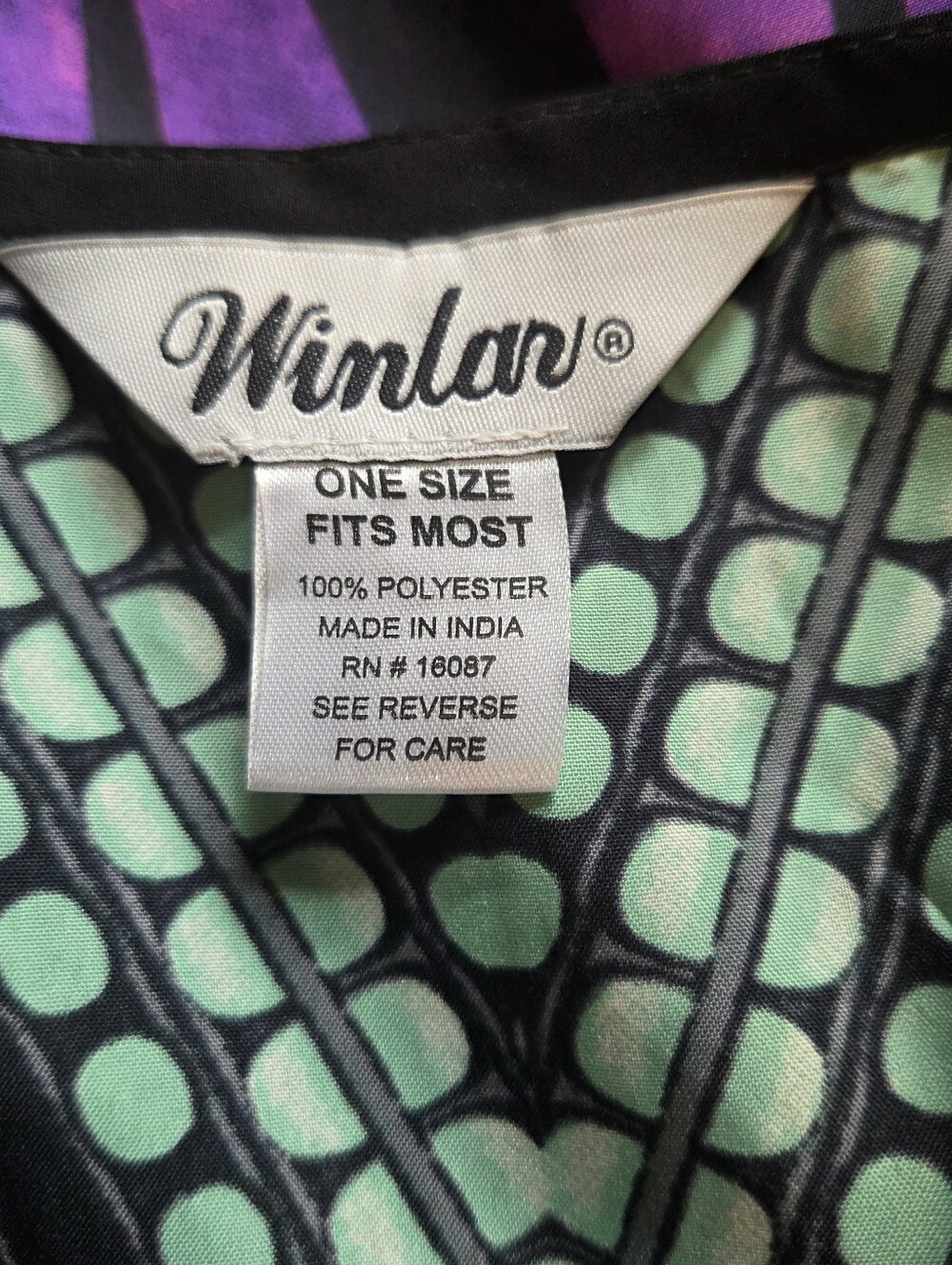 WINLAR Vintage Butterfly Print Kaftan Mumu One Size - Picture 7 of 7